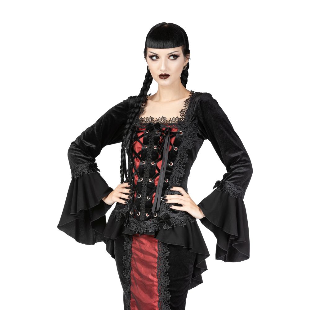 Sinister - 1131 Longsleeve top - Zwart/Bordeaux rood